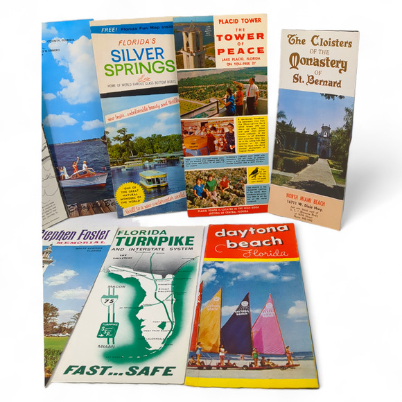 Souvenir View Travel Brochure Long Postcard Florida Vintage Roadside Attractions - Picture 4 of 8